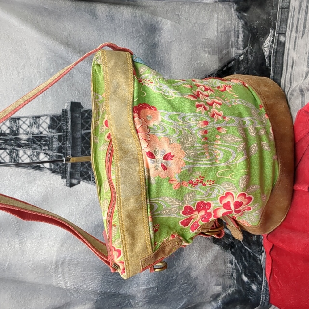 Lucky Brand! Floral suede Bohemian bag - Picture 5 of 16